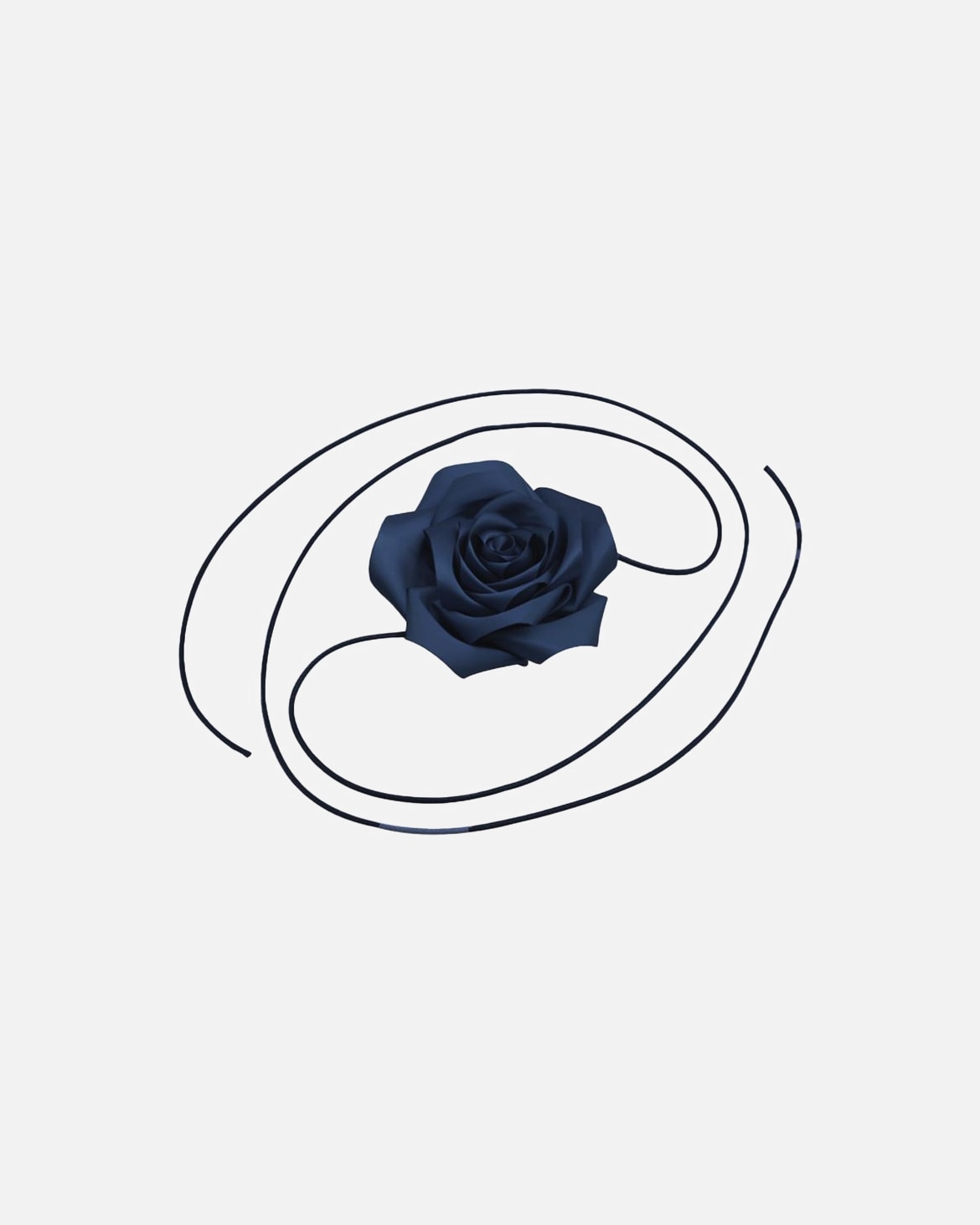 Colier pentru Femei Colier Choker Rosalia Elegant Bleumarin