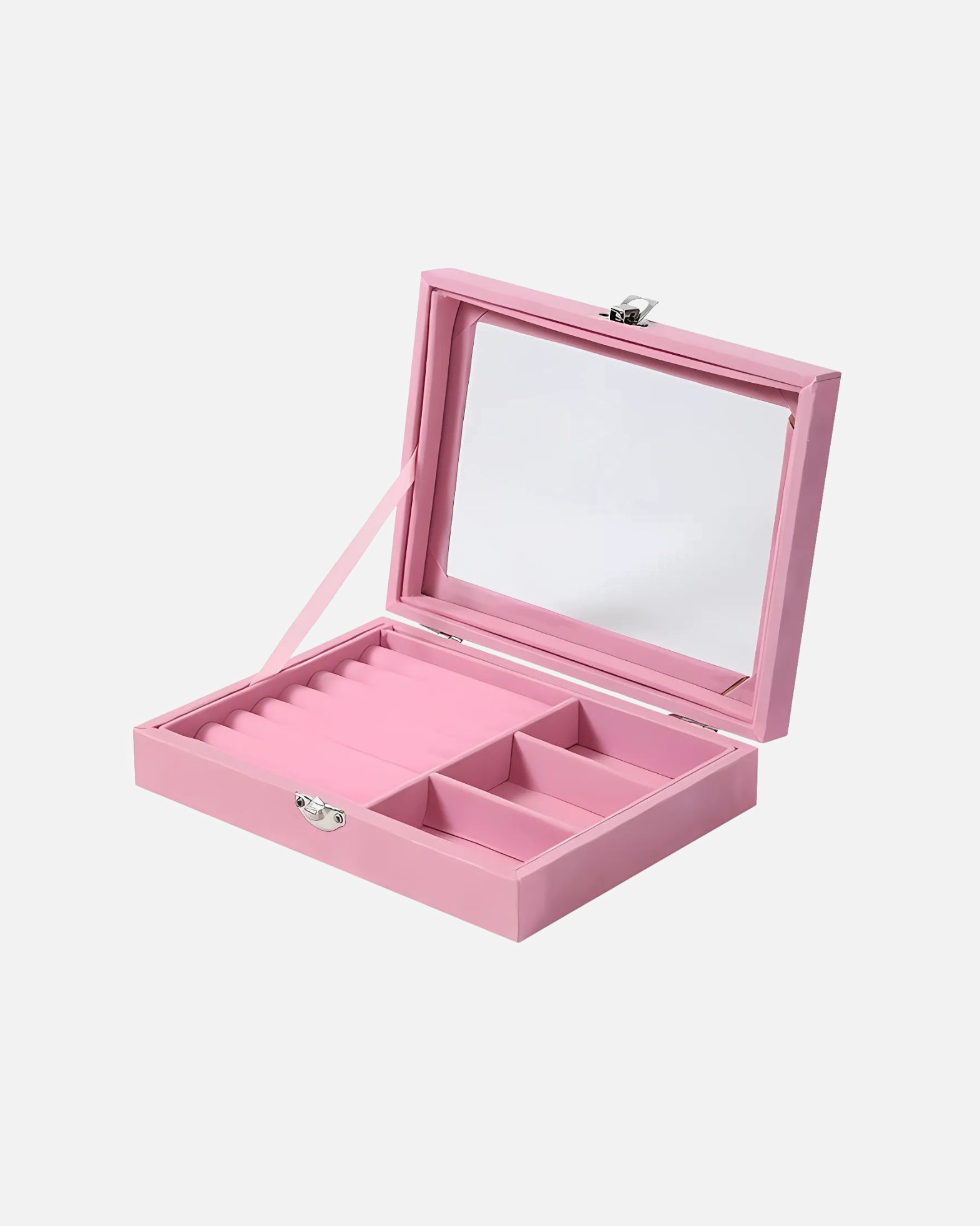 pentru Femei UNIQ Cutie de Bijuterii Elegantă Velvet Touch Roz