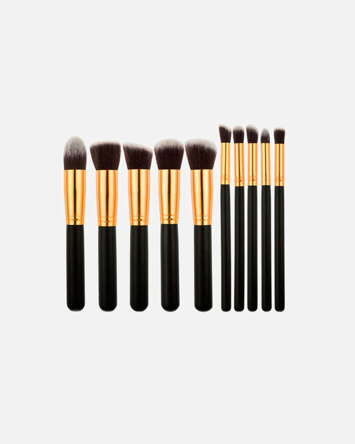 Set pensule pentru Bărbați Technique Pro Set Esențial 10 Pensule Machiaj - Aplicare Perfectă Aurie