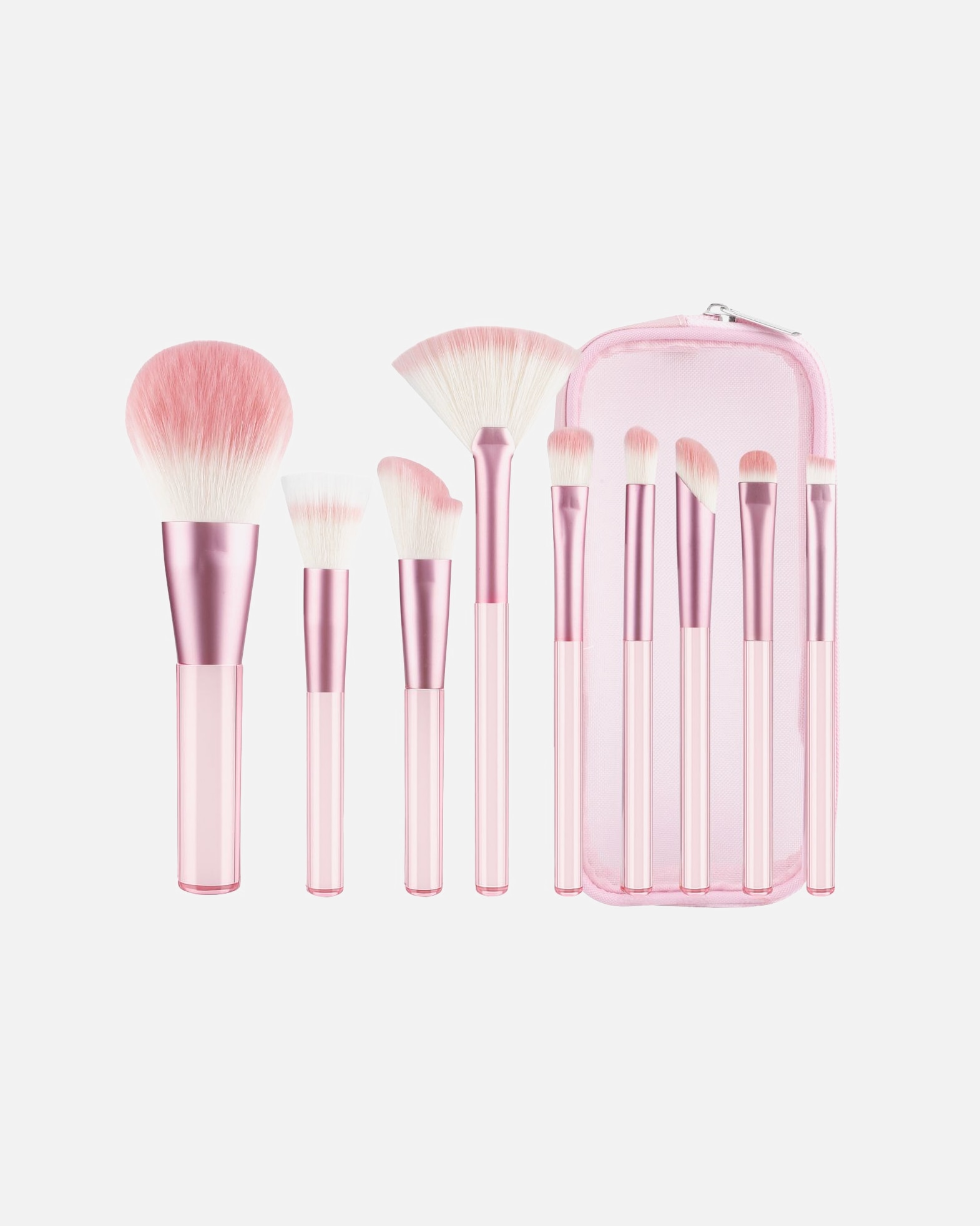 Set pensule pentru Unisex Technique Pro Set Pensule Machiaj Translucid - Perfecțiune Roz