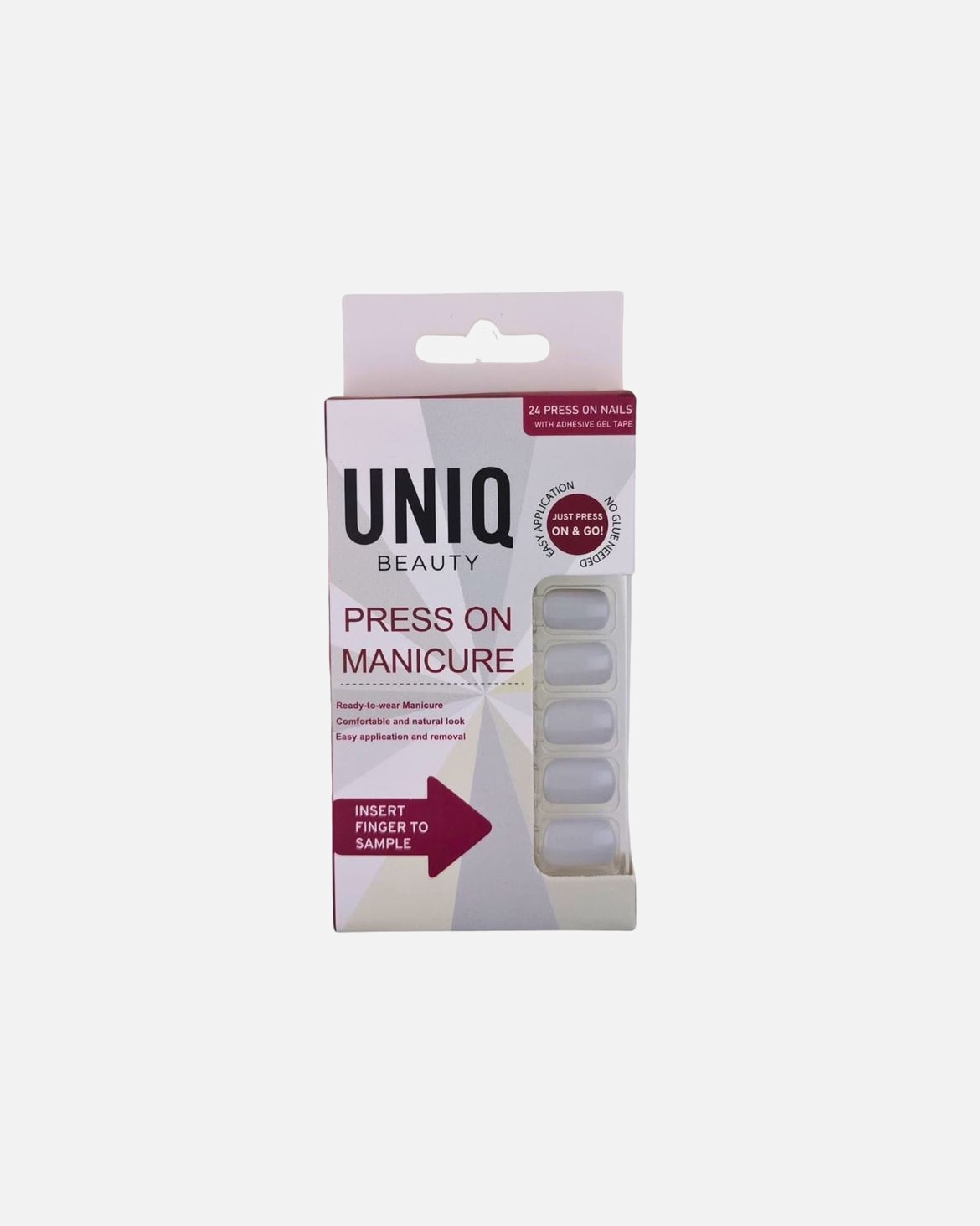 Unghii false pentru Unisex UNIQ Unghii False Tip Presă-Pe, Manichiură Instant Gri Perlat