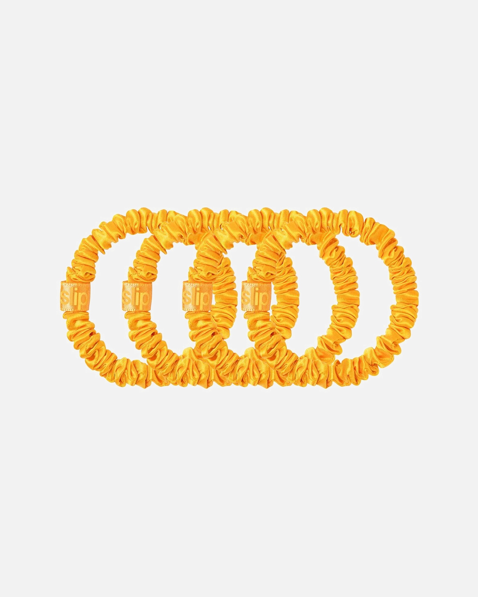 Accesorii pentru par pentru Unisex Pure Silk Skinny Scrunchies golden