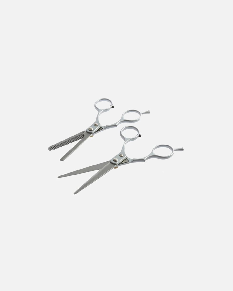 Foarfeca pentru par pentru Femei UNIQ Set Profesional Foarfece Coafor, Argintiu Argintiu