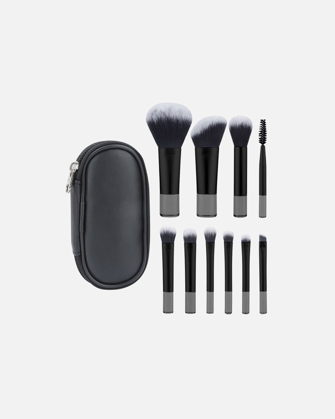 Set pensule pentru Unisex Technique Pro Set Pensule Mini Negre, 10 Buc. - Perfect de Călătorie Negru