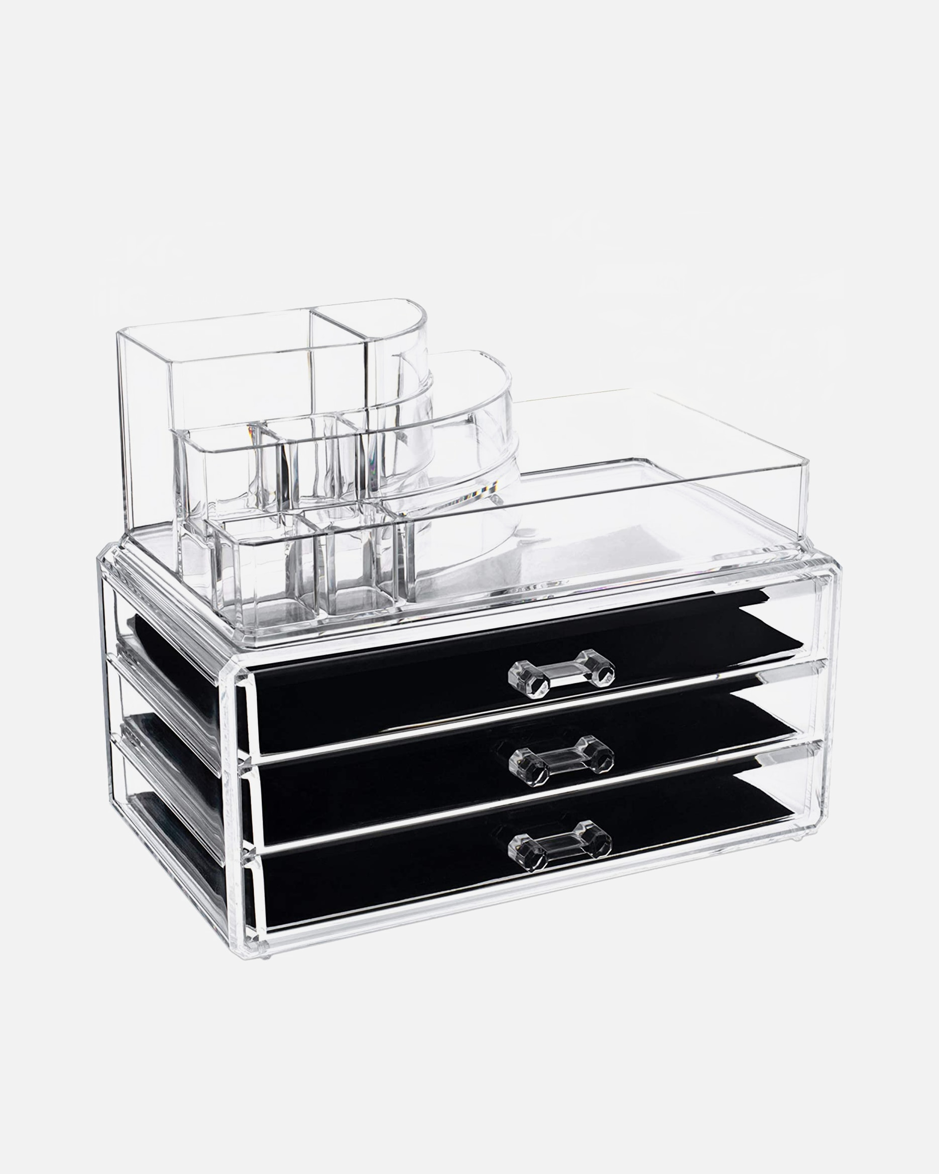 Geanta pentru cosmetice pentru Femei UNIQ Organizator Make-up cu 3 Sertare și 8 Compartimente 1303 Transparent