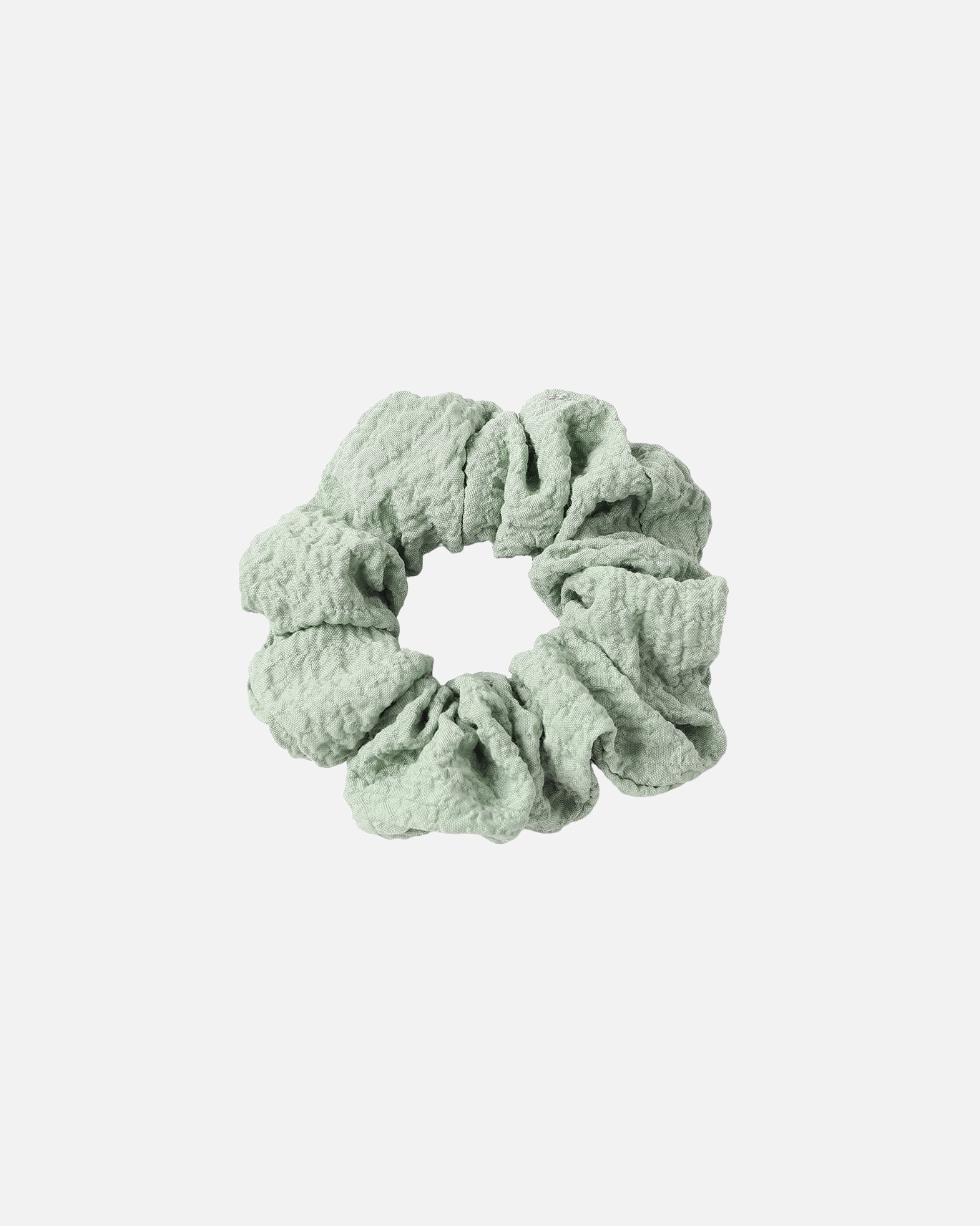 Elastic pentru par pentru Femei UNIQ SOHO Frida Scrunchie - Elastic de par roz din bumbac creponat Verde pastel