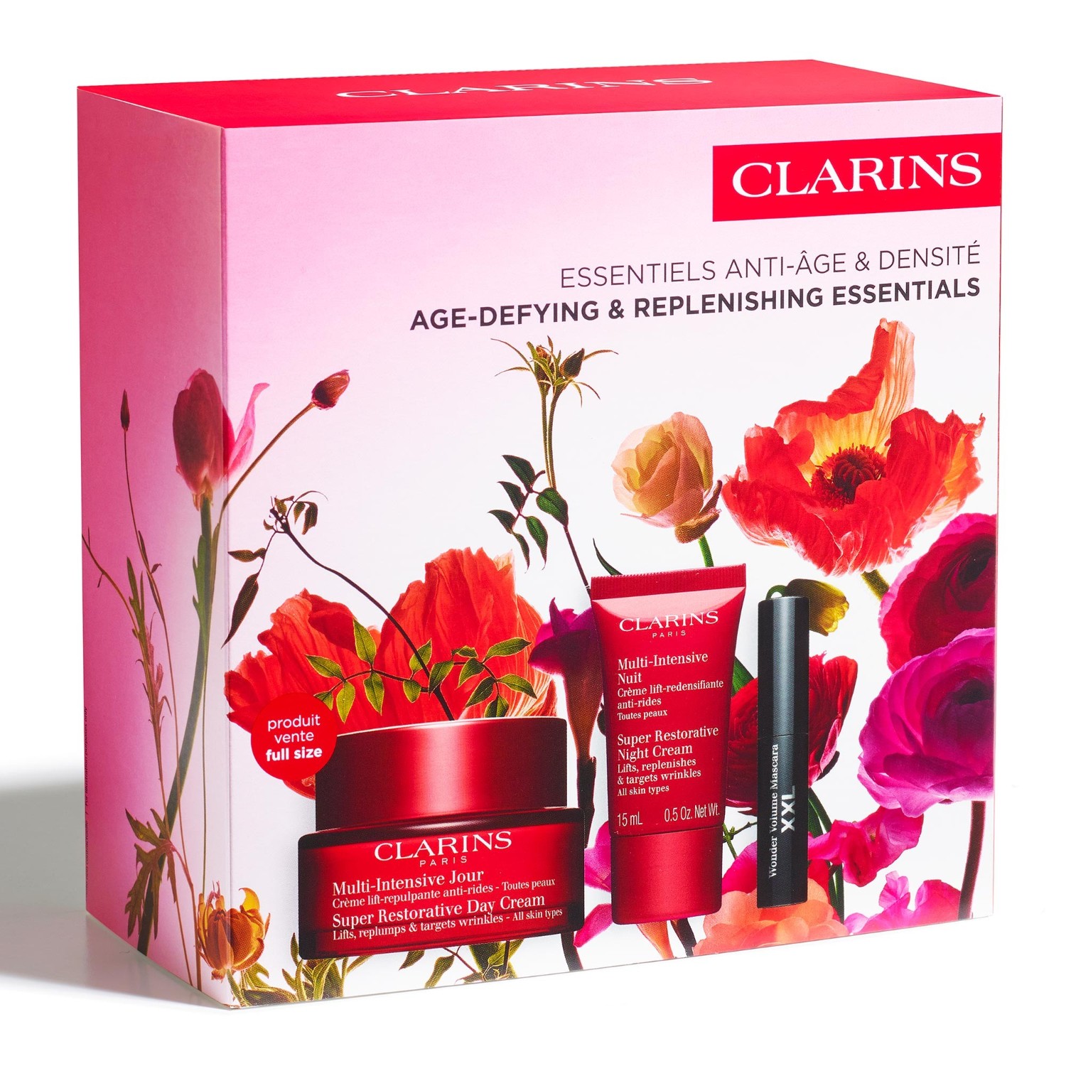 Set pentru ingrijirea faciala pentru Clarins Cu efect de redensificare (50+ ani) Age Defying & Replenishing Essentials Gift Set 1 buc.
