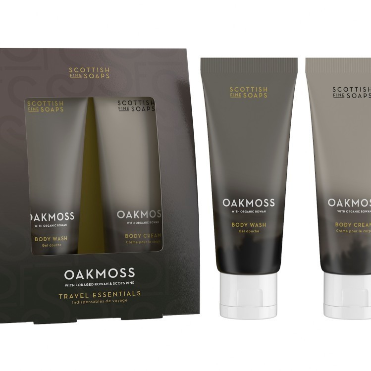 Set ingrijire corp pentru Scottish Fine Soaps Oakmoss Travel Essentials 1 buc.