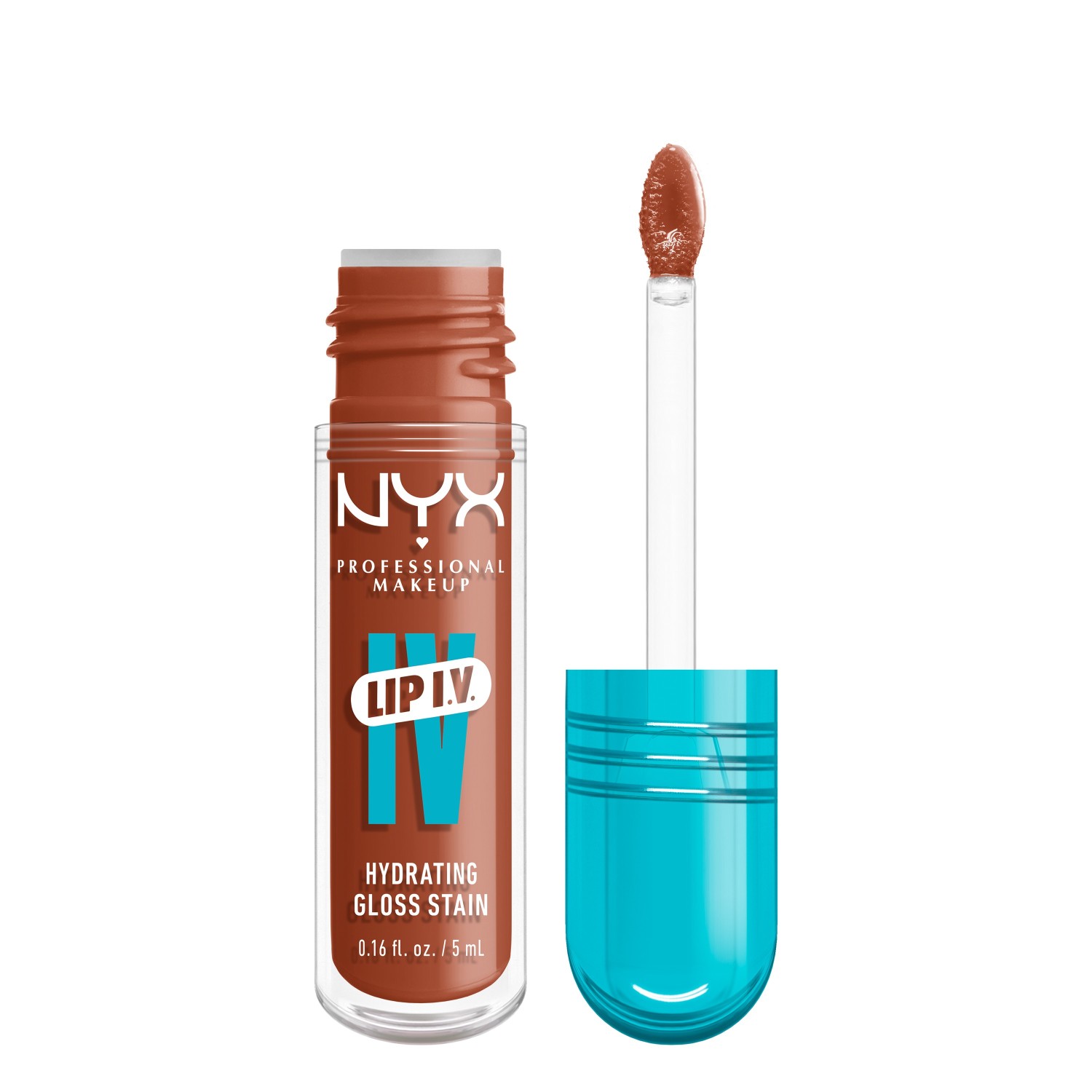 Gloss de buze pentru NYX Professional Makeup Hydrating Gloss Serum Lip I.V. 01 Caramel Drip