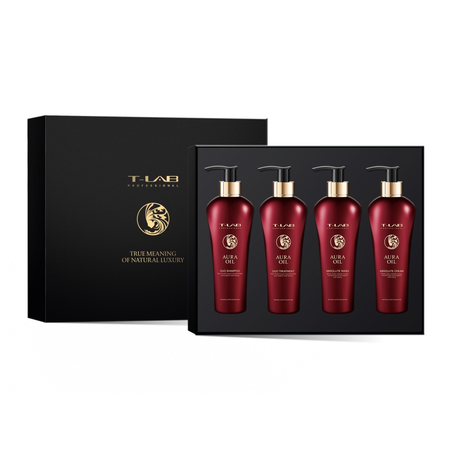 Set ingrijire corp pentru T-LAB PROFESSIONAL Sapphire Energy Aura Oil Whole Gift Set 1 buc.