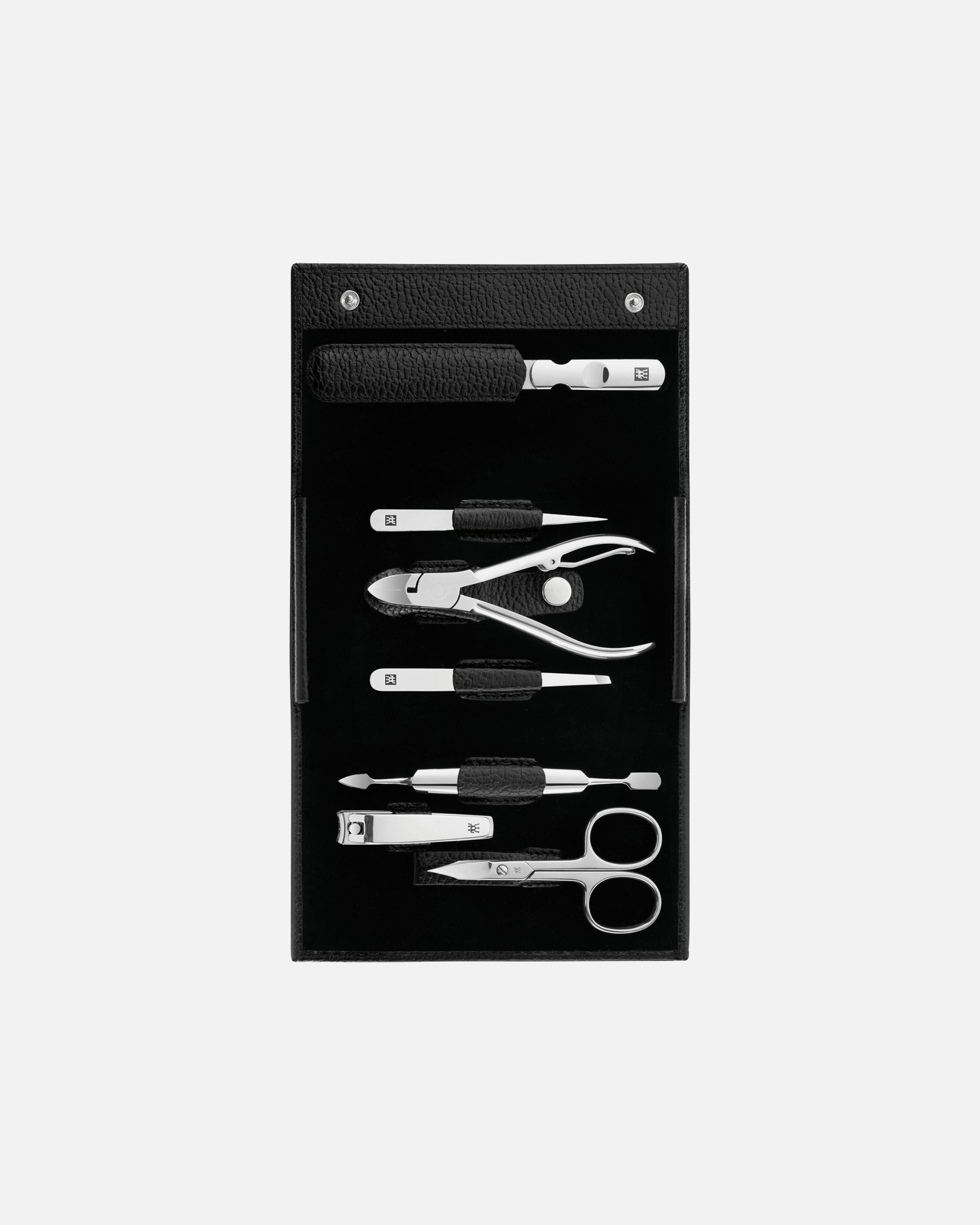 Set ingrijire unghii pentru Unisex Classic Manicure Set 7pcs. Leather, Black 1 Stk.