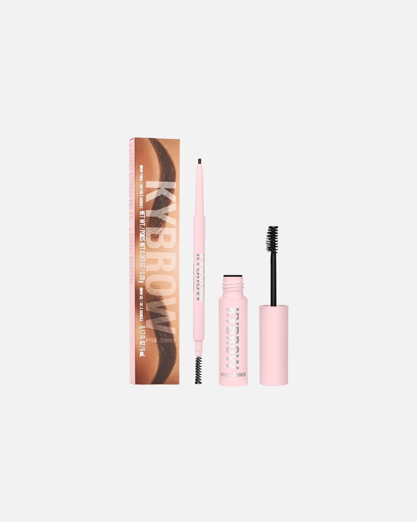 Set machiaj sprancene pentru Unisex KYLIE COSMETICS Kybrow Kit Dark Brown