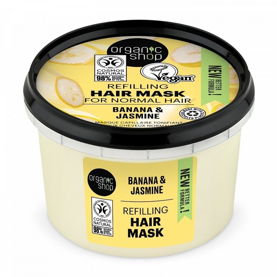 Masca pentru par pentru Organic Shop Organic Indian Jasmine & Jojoba Express Volume Hair Mask 250 ml