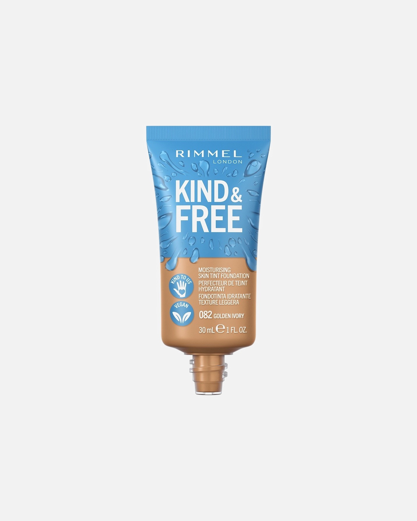 Fond de ten pentru Unisex Rimmel London Kind&Free Foundation 082 - Golden Ivory