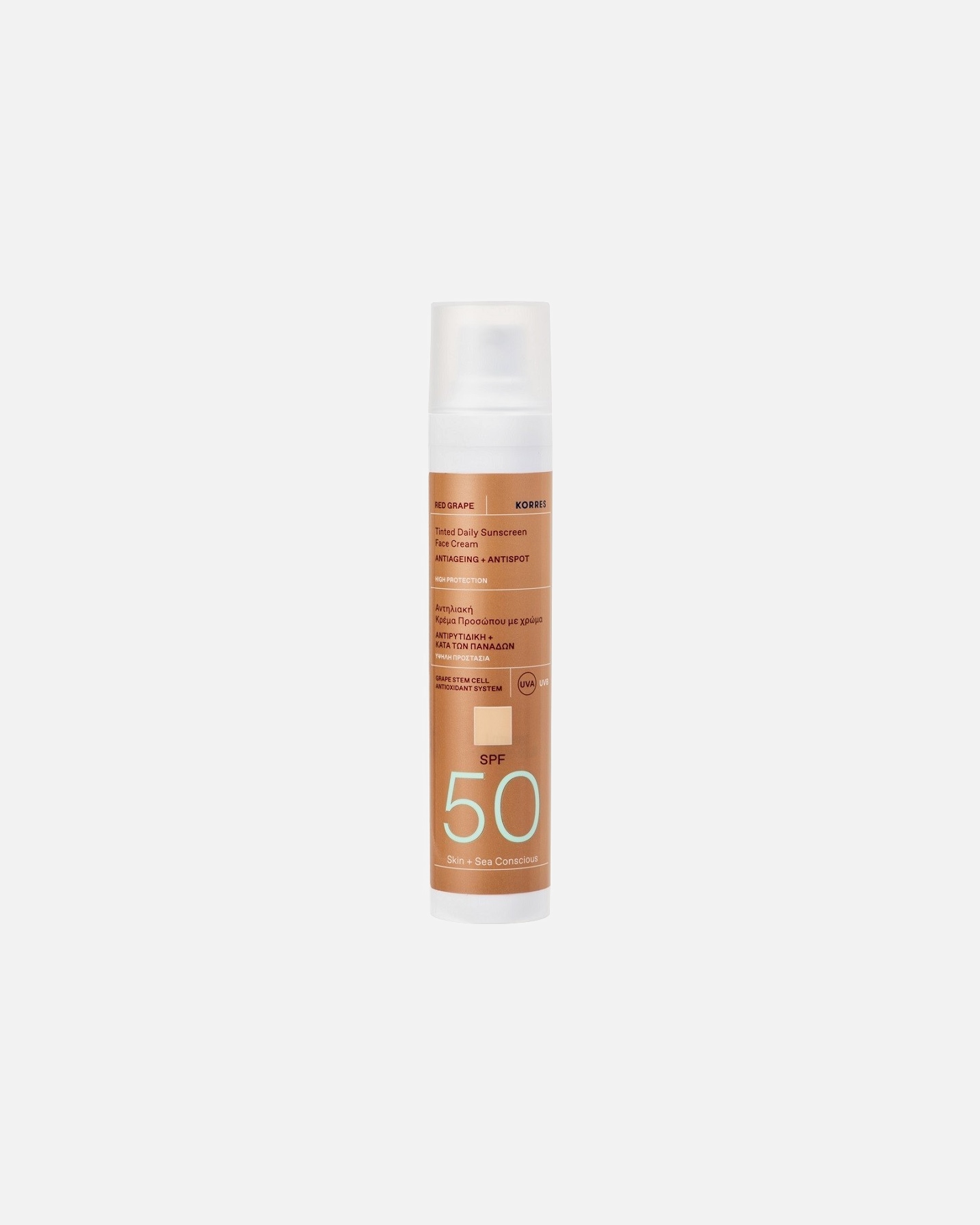Cremă de protecție solară pentru corp pentru Unisex RED GRAPE Fond de ten colorat SPF50 Anti-îmbătrânire + Anti-pete întunecate