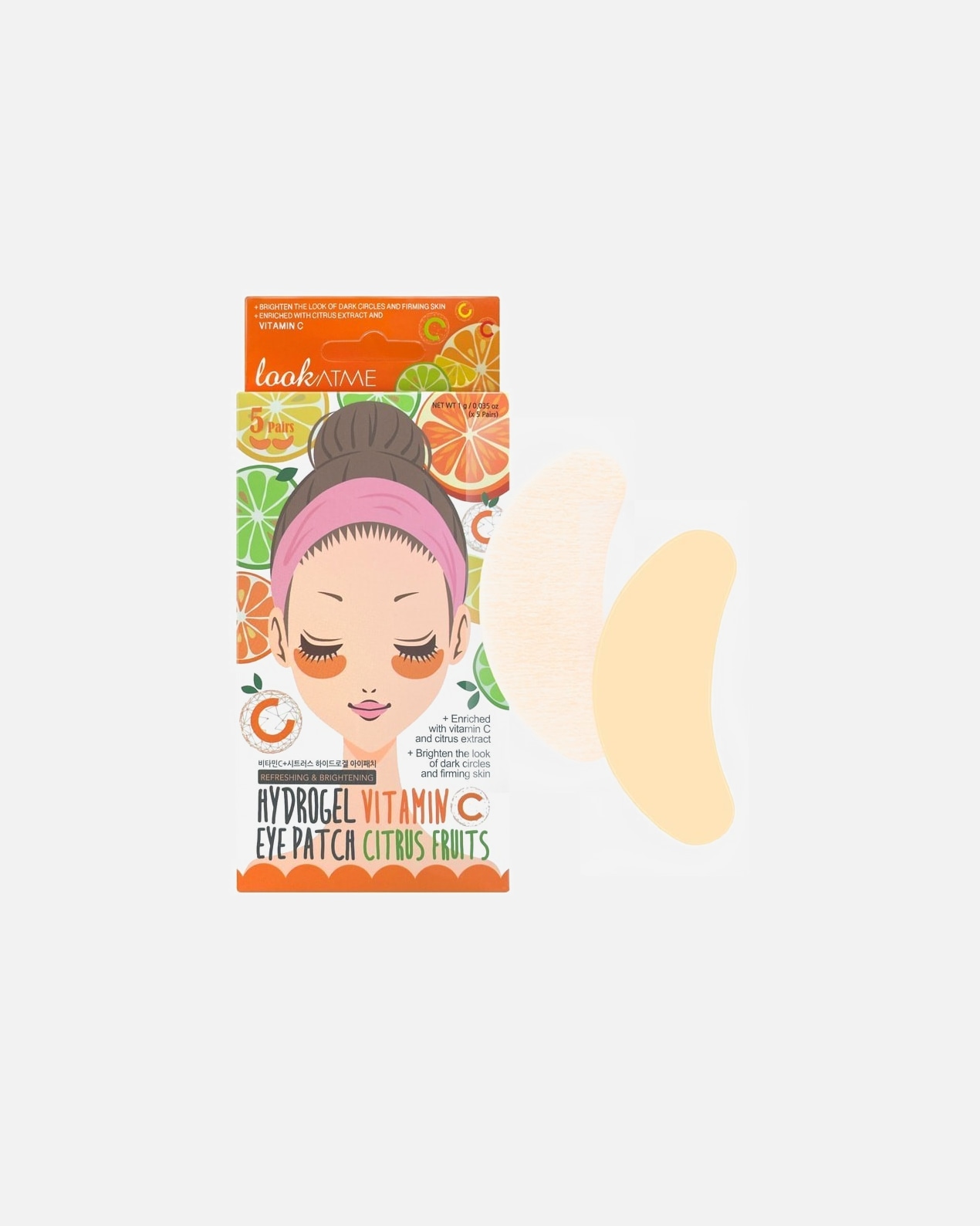 Masca ochi pentru Unisex Look at Me Hydrogel Eye Patch Vitamin C & Citrus Fruits 10 g