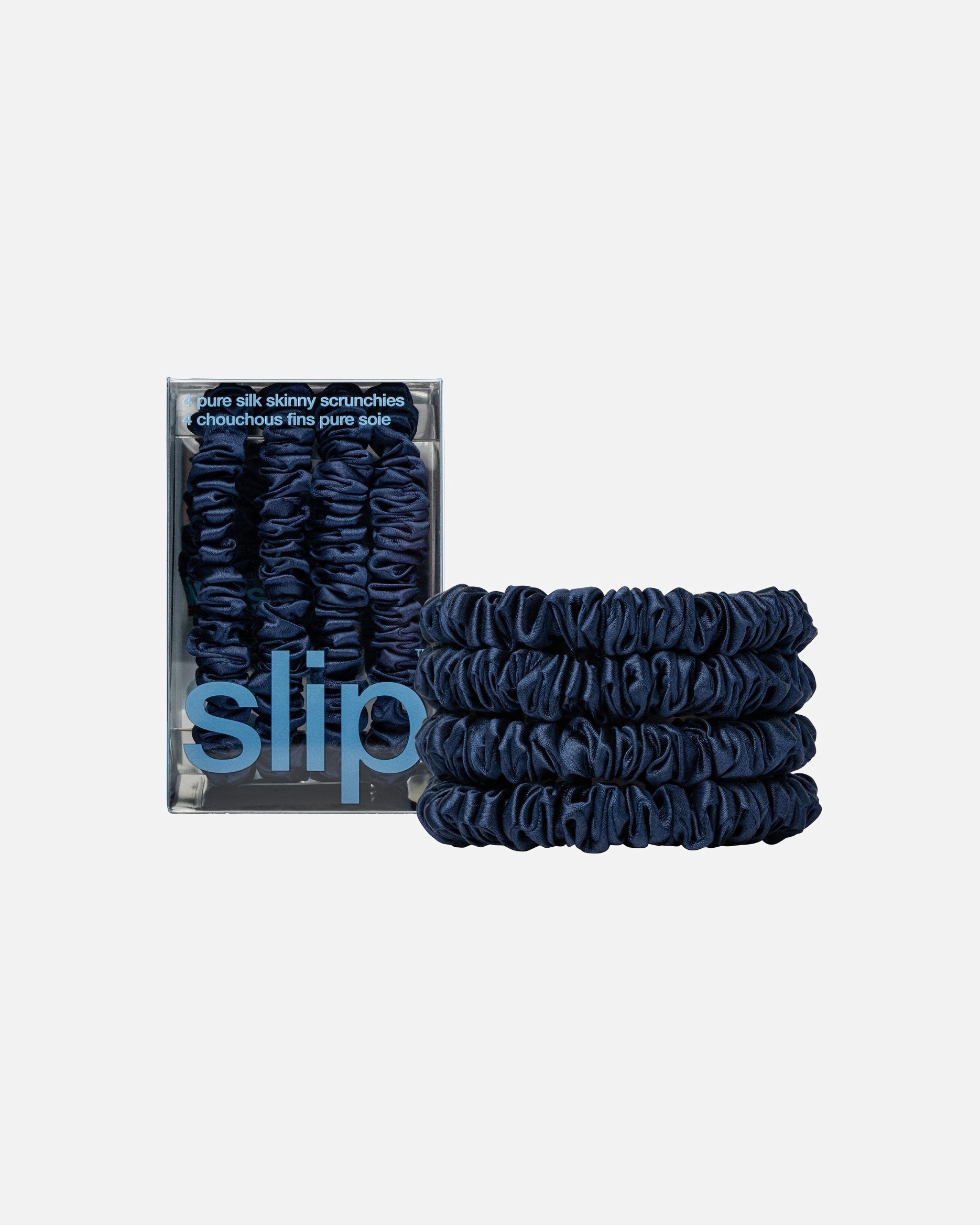 Accesorii pentru par pentru Unisex Slip Pure Silk Skinny Scrunchies Navy