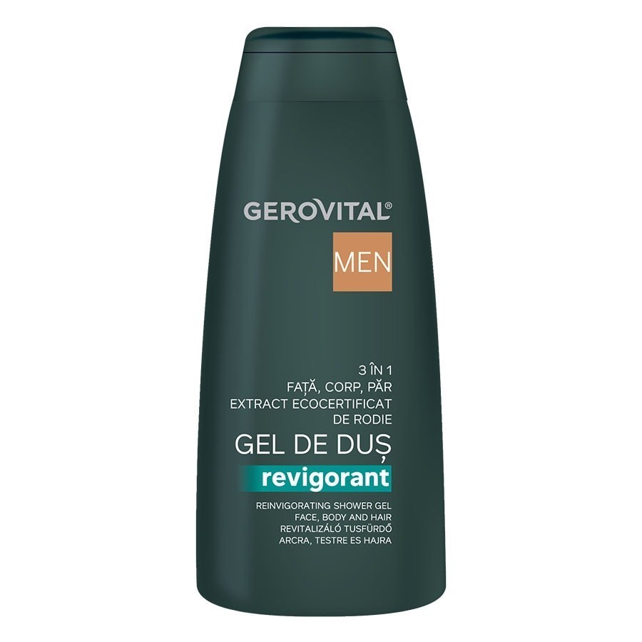 Gel de dus pentru Gerovital Default Brand Line Shower Gel Face Body and Hair Revigorant 400 ml