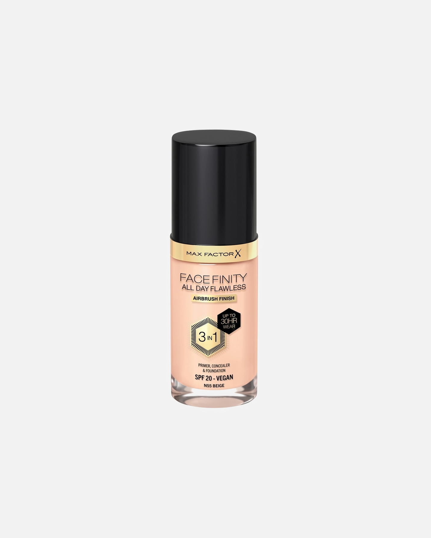 Fond de ten pentru Unisex Max Factor Facefinity All Day Flawless Foundation 55 Beige