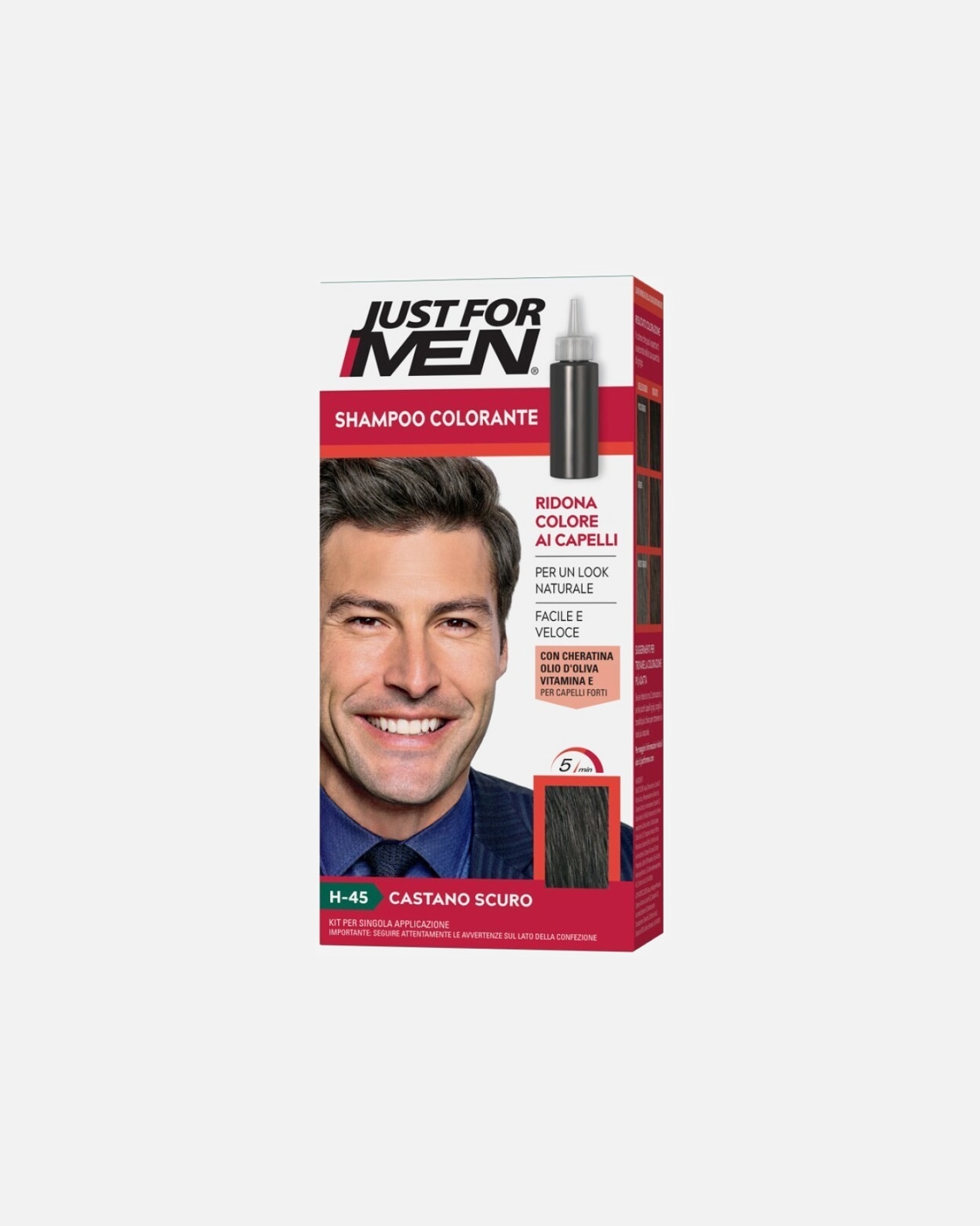 Sampon pentru Unisex Just For Men Shampoo Colorante Castano Scuro H-45