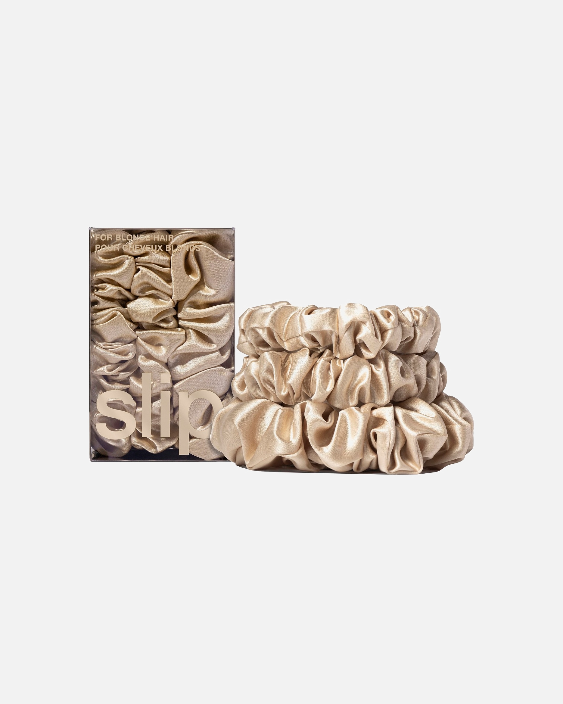 Accesorii pentru par pentru Unisex Slip pure silk back to basics assorted scrunchies - blonde BLONDE