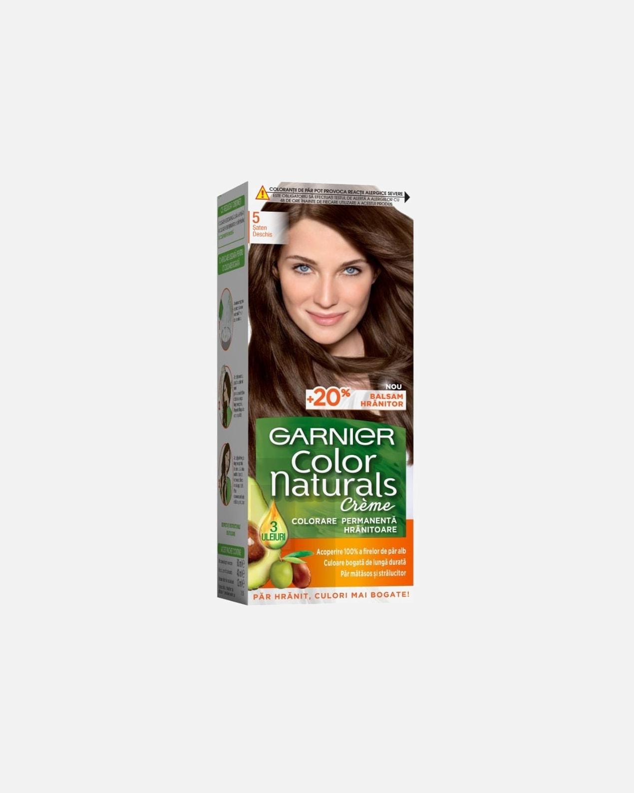 Vopsea de par pentru Unisex Garnier Color Naturals Vopsea de Par Permanenta 05 - Saten Deschis