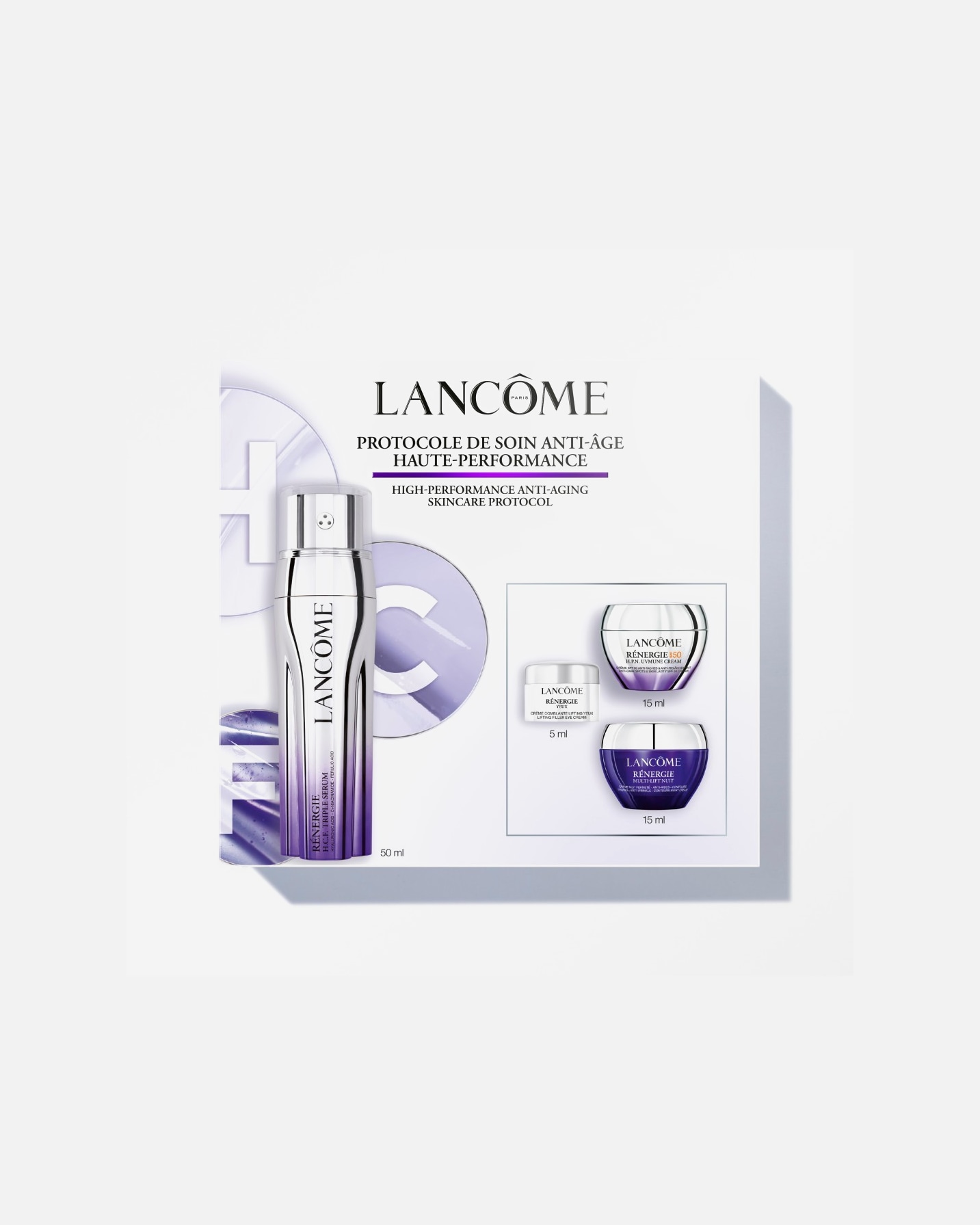 Set pentru ingrijirea faciala pentru Femei Lancôme RÈnergie H.C.F. Triple Serum Routine Gift Set 50 ml