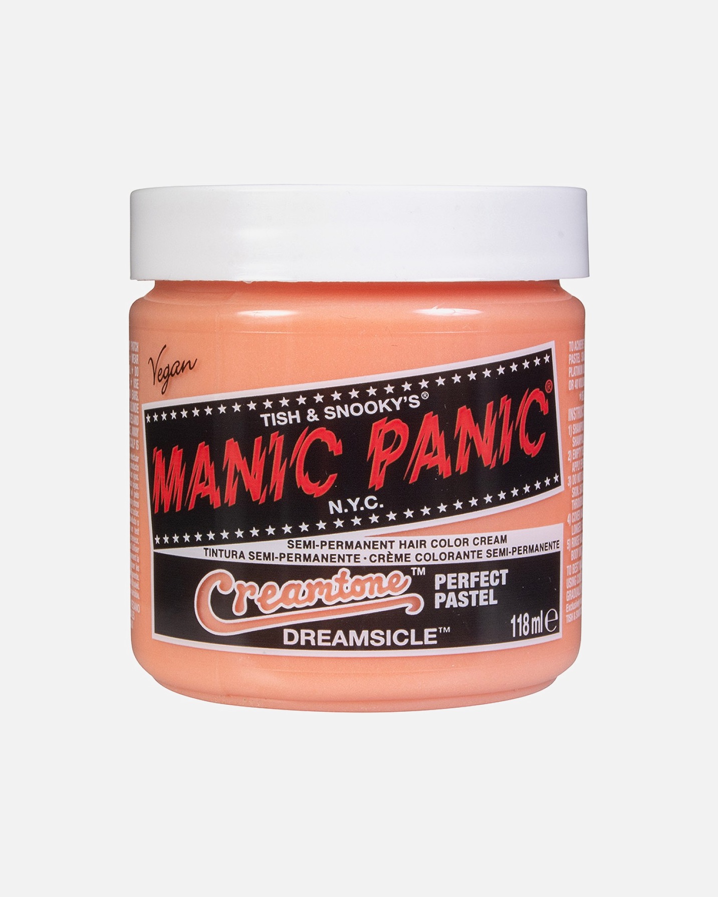 Vopsea nuantatoare par pentru Unisex Manic Panic Creamtone Perfect Pastel Dreamsicle 118 ml