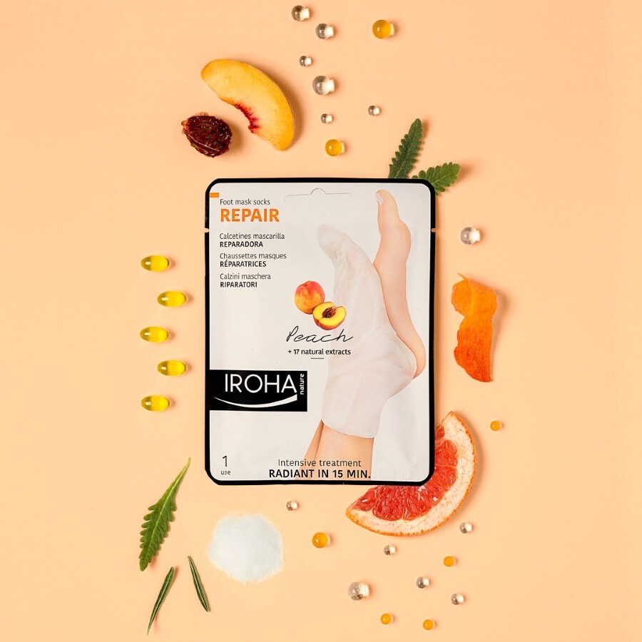 Foot Mask Socks Repairing -Peach