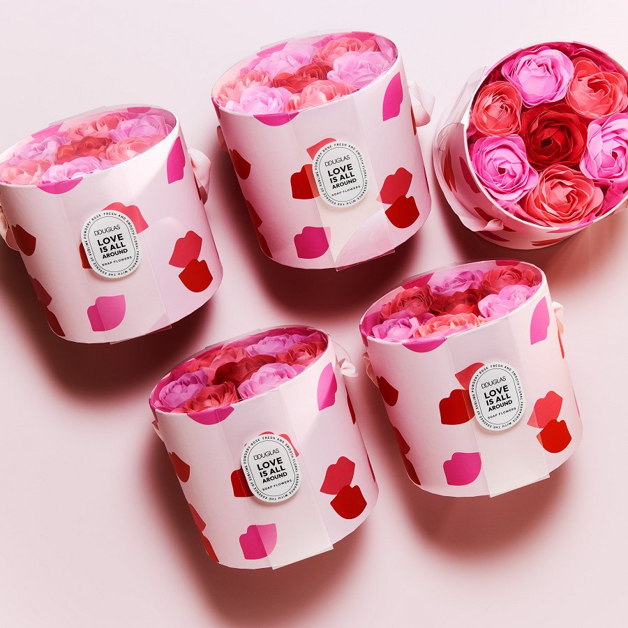 Love is all Around Soap Flowers