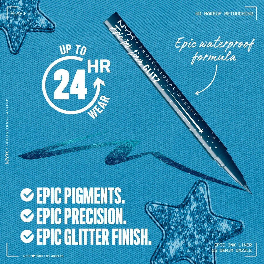 Epic Ink Waterproof Liquid Eyeliner Glitz