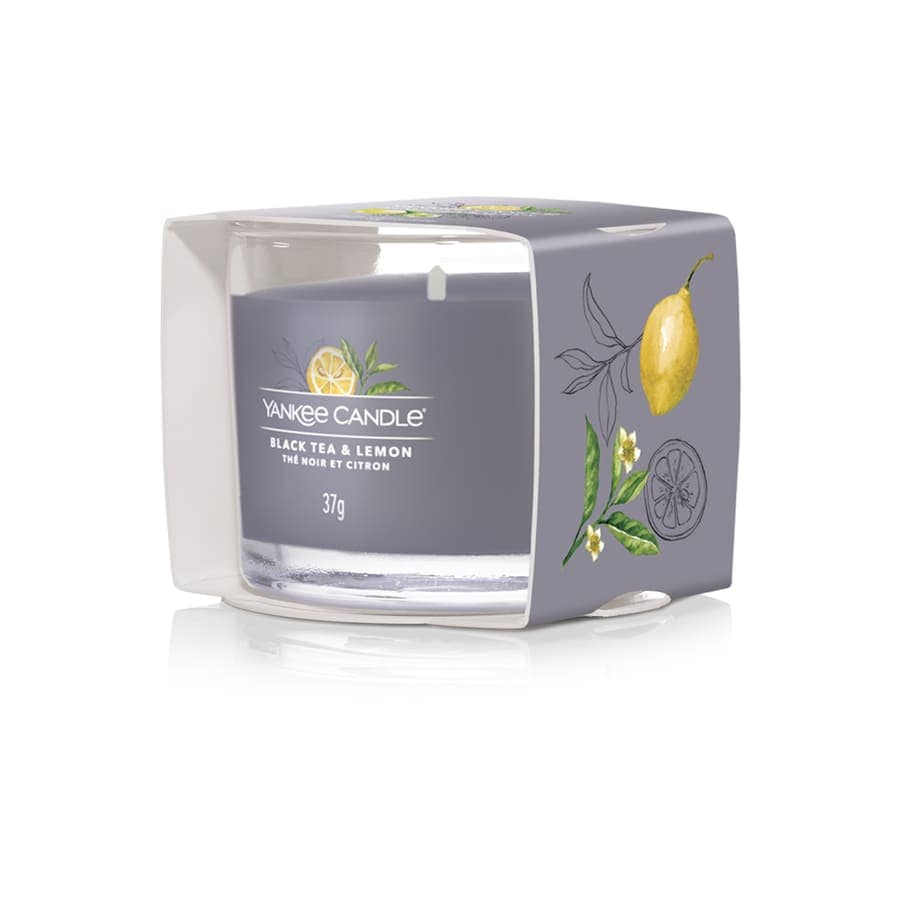 Candle Votive Filled Black Tea and Lemon