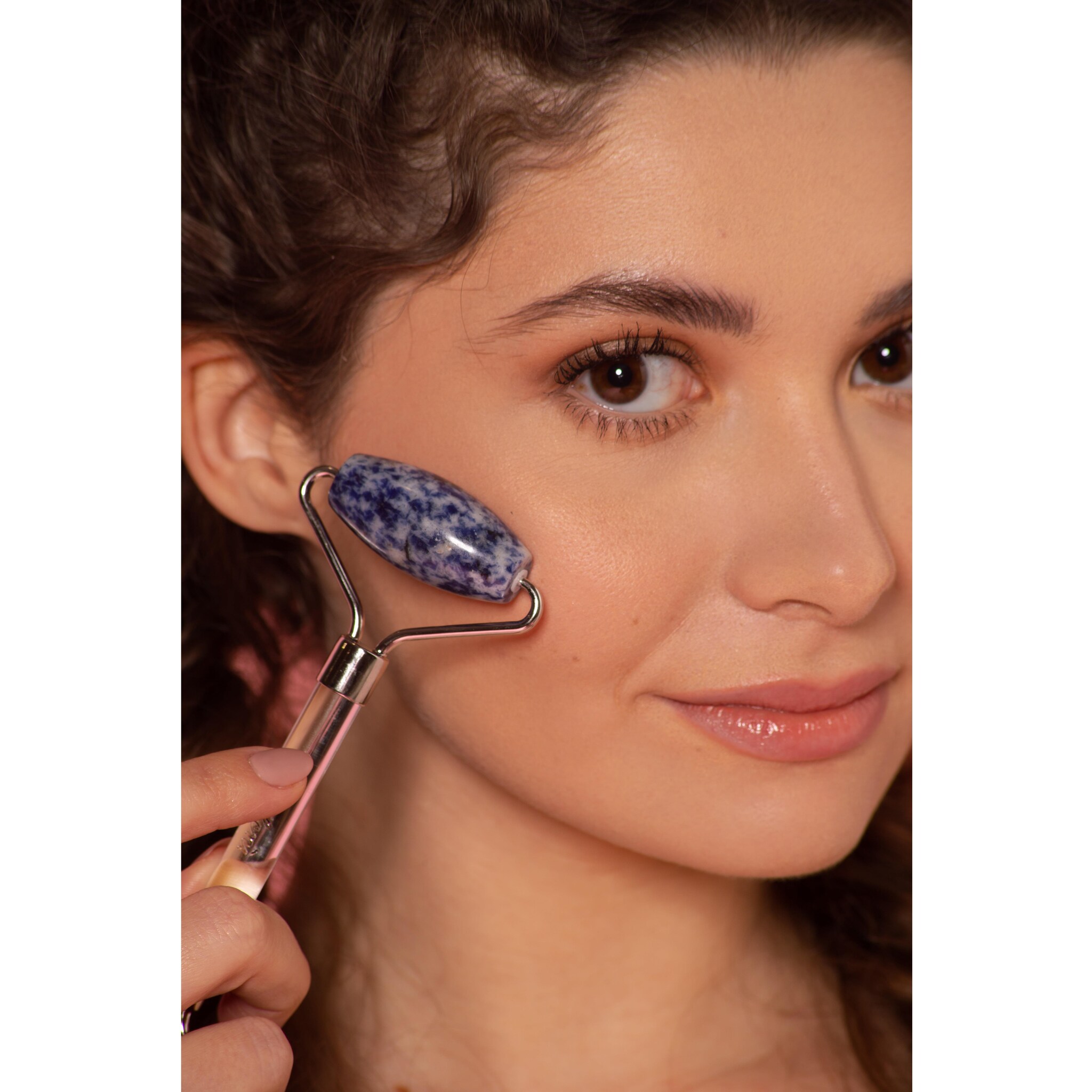 Roller Facial Quartz Albastru