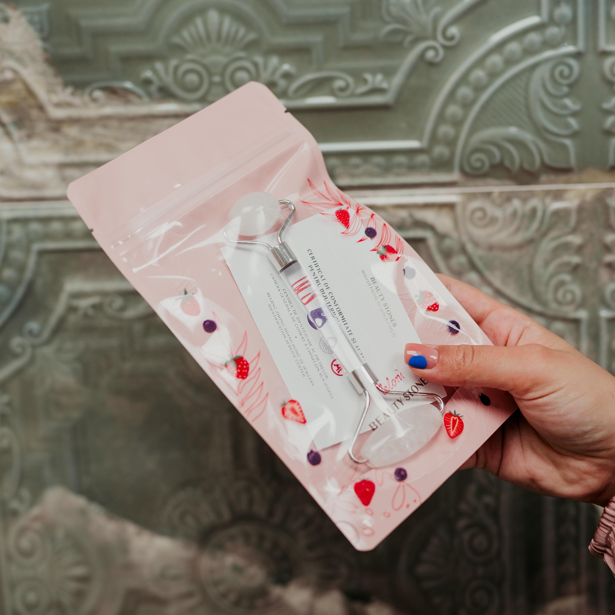 Roller Facial Quartz Alb