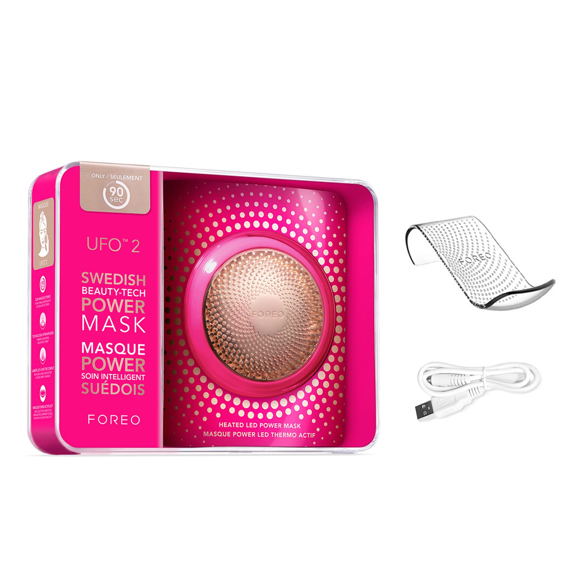 UFO 2 Mask Device Fuchsia with Heat, LED light and Cryotherapy