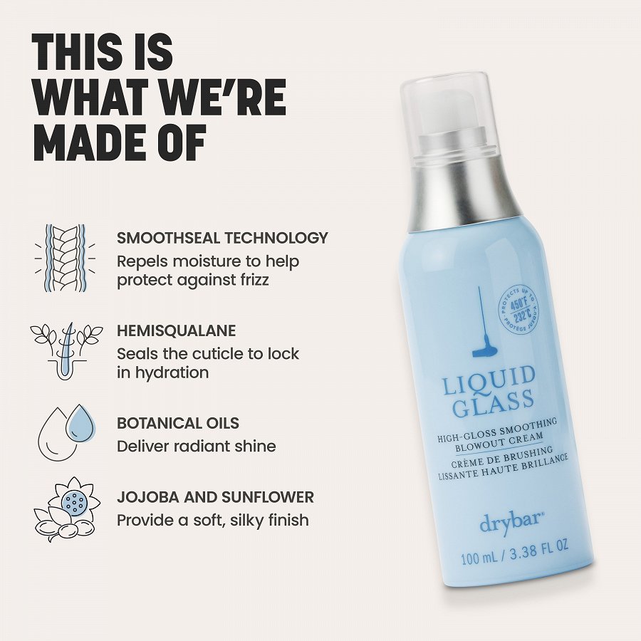 Liquid Glass High-Gloss Smoothing Blowout Cream