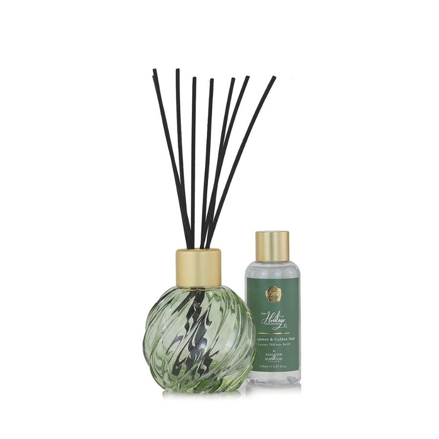 Green Diffuser with Bergamot & Golden Oud