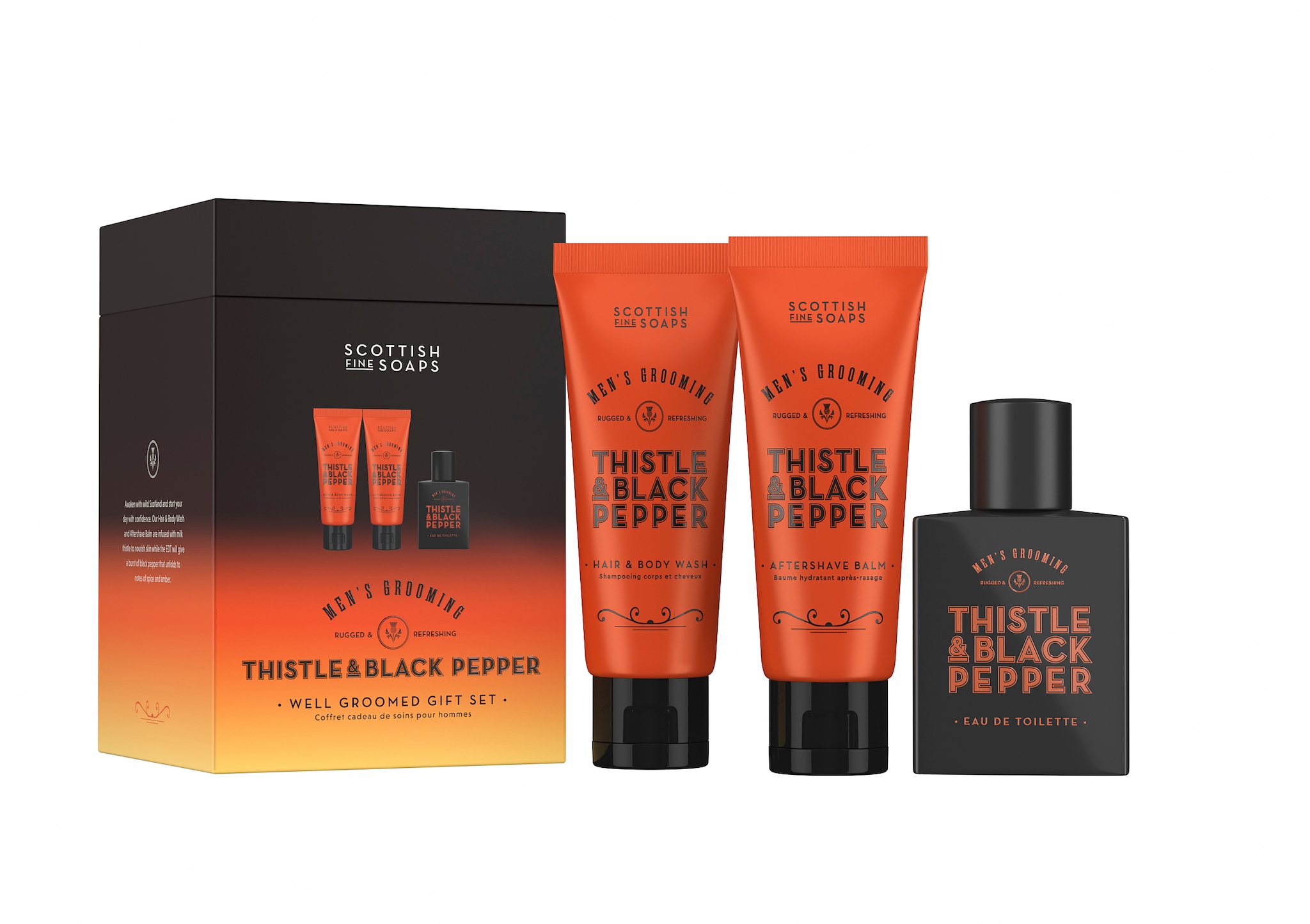 Men's Grooming Thistle&Black Pepper Well Groomed Gift Set