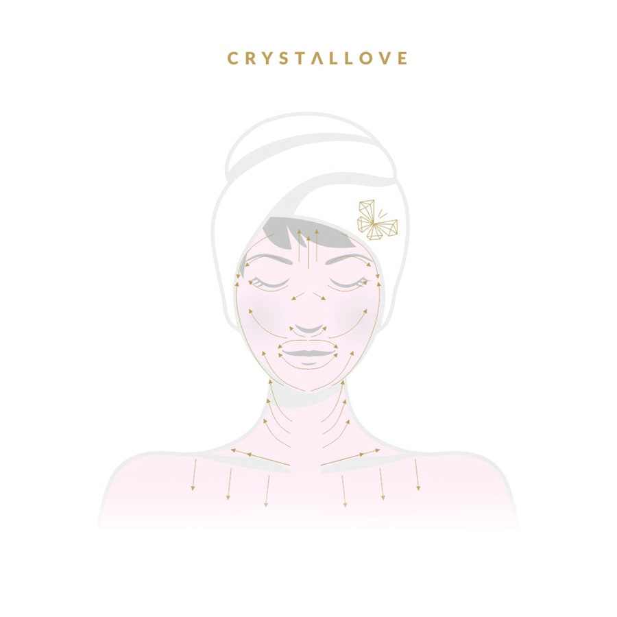 Rola din cuart roz pentru masaj facial