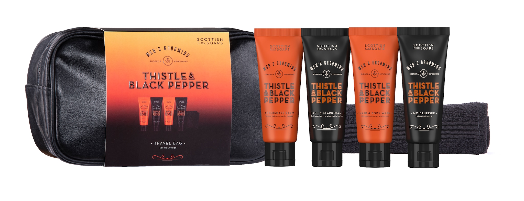 Men's Grooming Thistle & Black Pepper Travel Bag