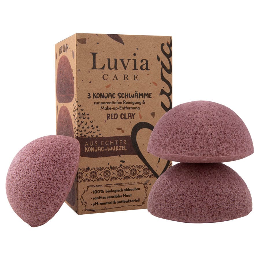 Konjac Schwamm Set - Red Clay