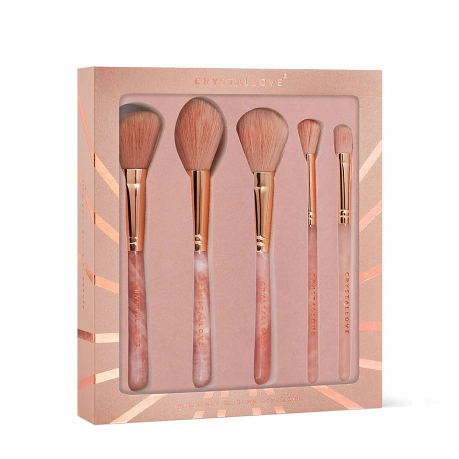 Rose Quartz Makeup Brushes Set