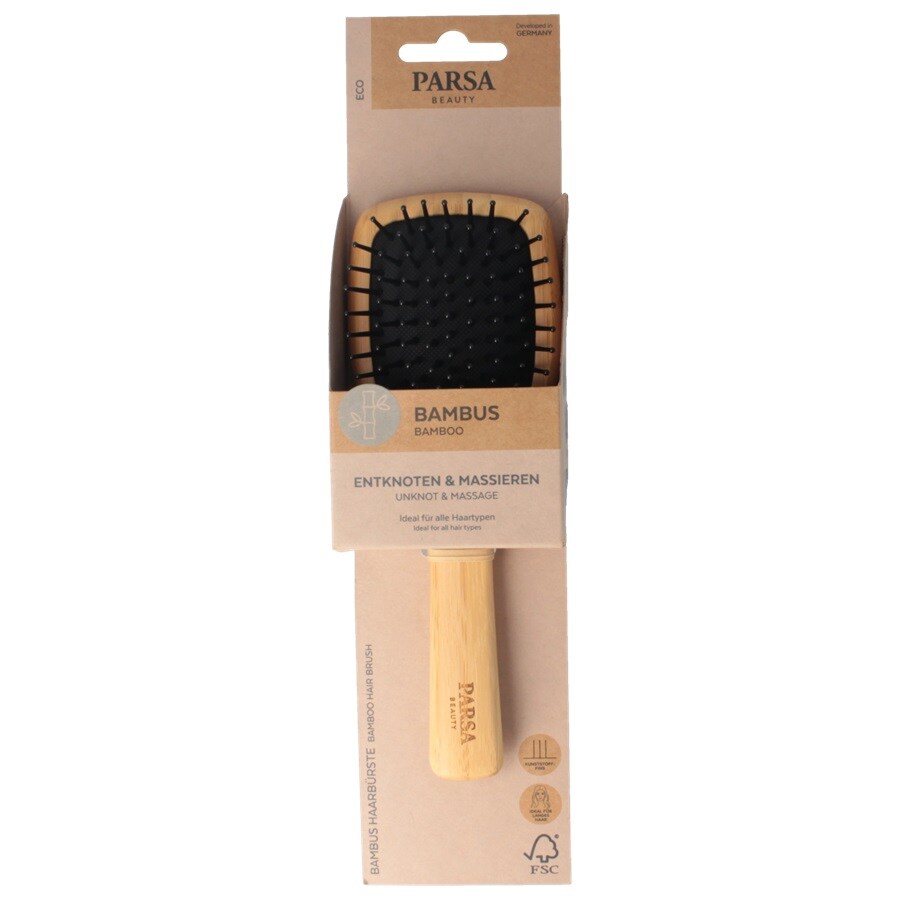 Bamboo Brush with Plastic Bristles