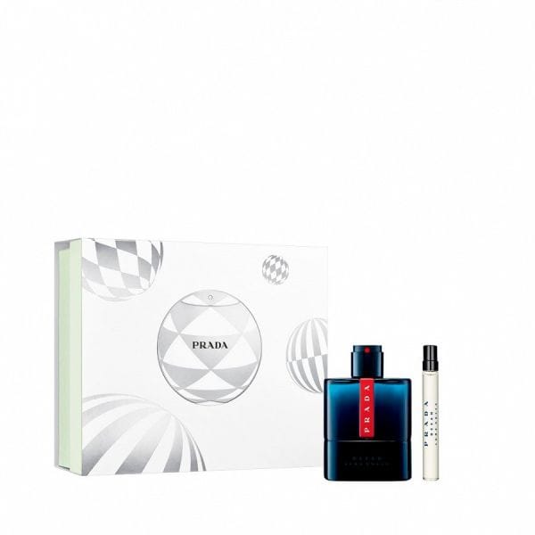 Prada Luna Rossa Ocean Eau De Toilette 100 Ml & Eau De Toilette Travel Size Gift Set  Set Parfumerie 1 Bucată