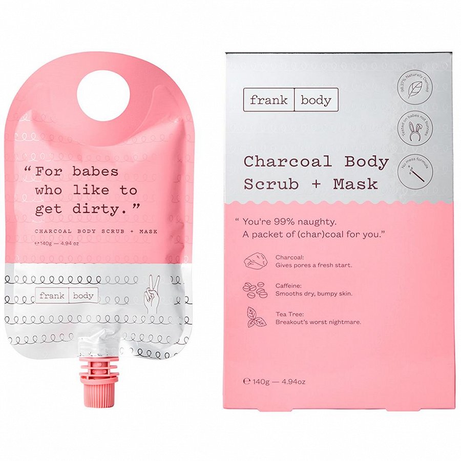 Frank Body Charcoal Body Scrub & Mask  Exfoliant Corp 140 g