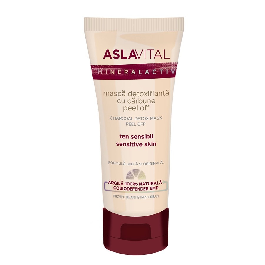 Aslavital Minerlactiv Masca Detoxifianta Cu Carbune Peel Off  Masca 100 ml