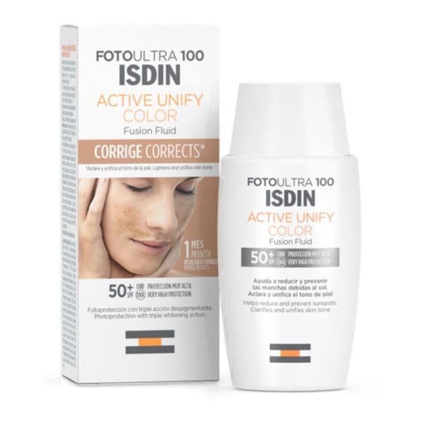 Isdin Fotoultra 100 Active Unify Color Fusion Fluid SPF 50+  Protectie Solara 50 ml