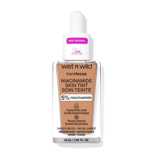 wet n wild Niacinamide Bare Focus Foundation Amber Beige Fond Ten 32 ml