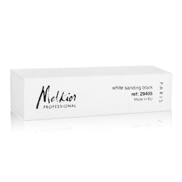 Melkior Professional White Sanding Block 100/100  Pila Unghii 1 Bucată