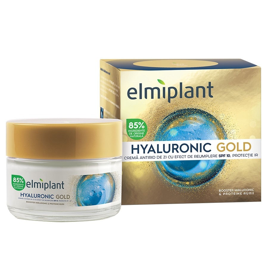 Elmiplant Hyaluronic Gold Crema  Antirid De Zi  Crema Fata 50 ml